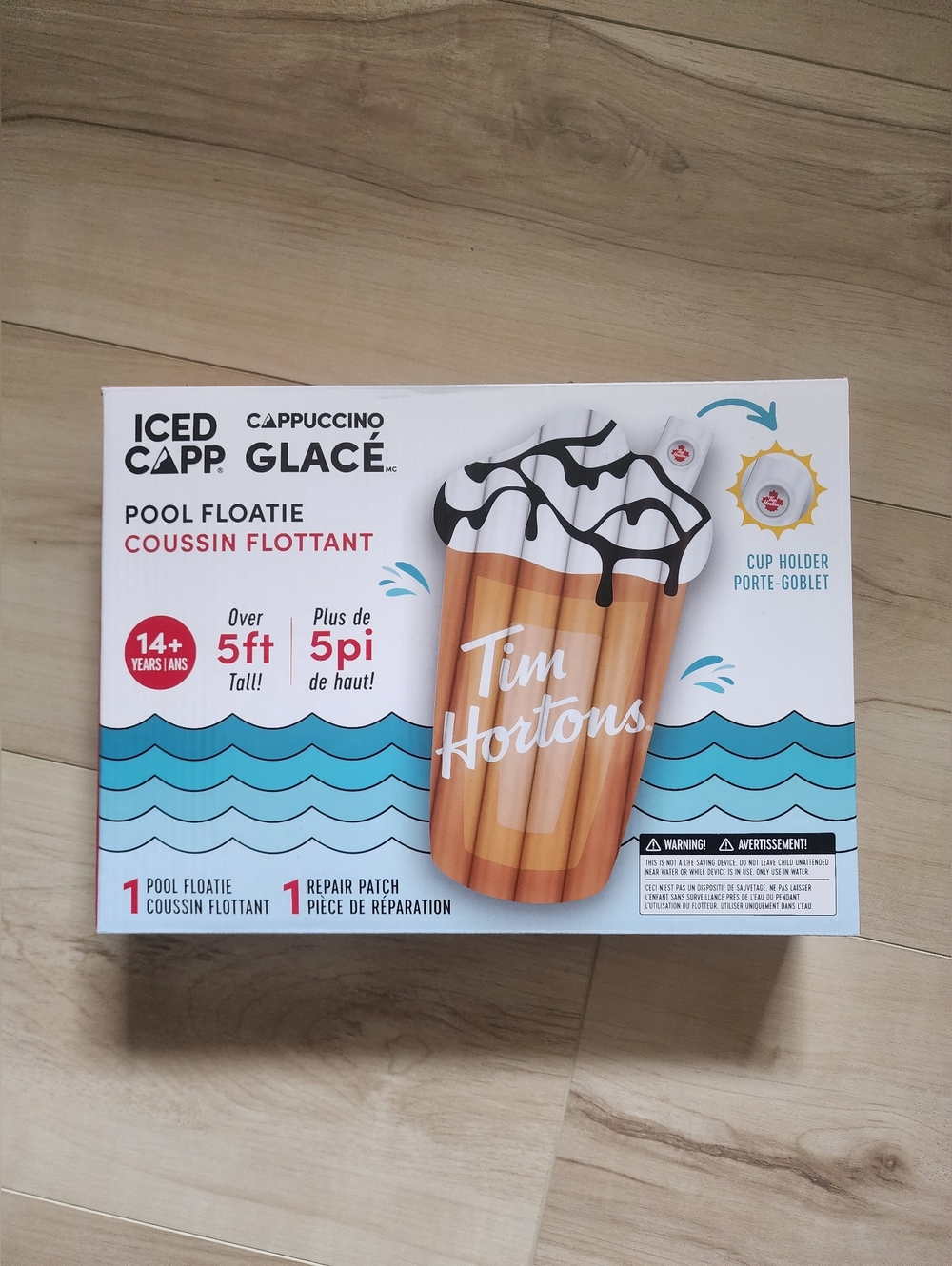 Tim Hortons Iced Capp Glacé Pool Floatie - Brown & White New In Box 2023